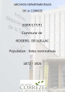 Population : listes nominatives (1872-1926). Mouvement de la population (1889-1896)