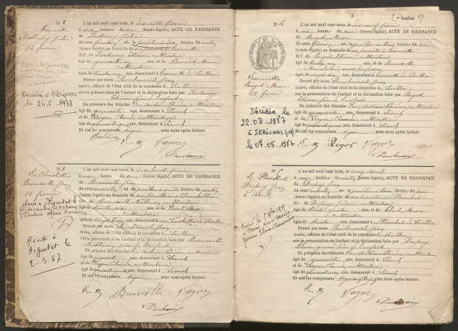 Naissances (1903-1942).