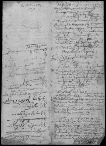 Baptêmes, mariages, sépultures (1610-1667)