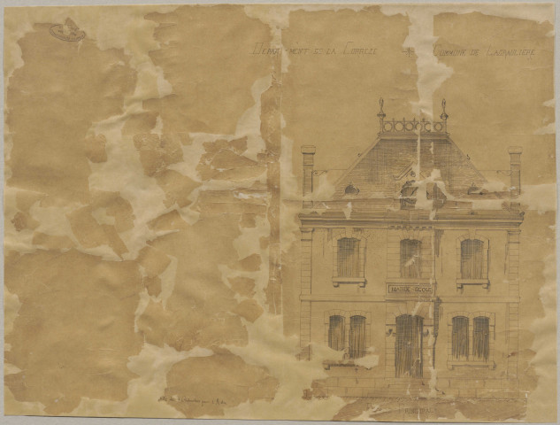 Salle d'asile. Ecole des filles. Ecole des garçons.