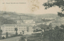Tulle : "152 - Tulle - Ecole normale d'instituteurs". Vue sur la caserne des Récollets.