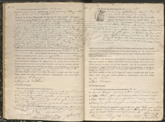 Mariages (1883-1902)