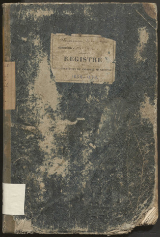 Délibérations du conseil municipal. 20 mai 1838-17 août 1873