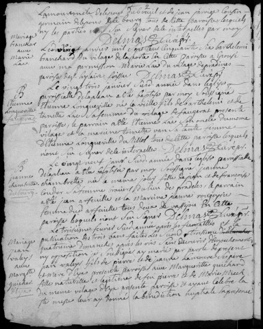 Baptêmes, mariages, sépultures (1756-1776)