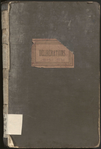 Délibérations du conseil municipal. 29 juin 1919-29 novembre 1936