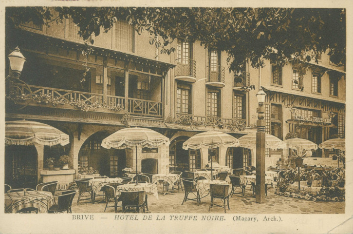 Brive-la-Gaillarde : "Brive - Hôtel de la Truffe Noire. (Macary, Arch.).".