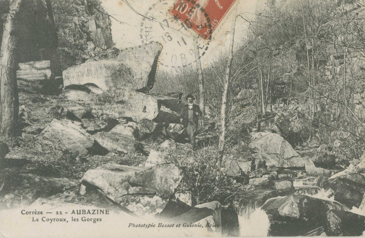 Aubazine : "Corrèze - 22 - Aubazine - Le Coyroux, les gorges".