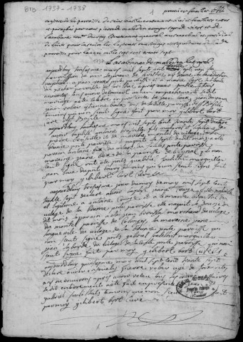Baptêmes, mariages, sépultures (1737-1792)