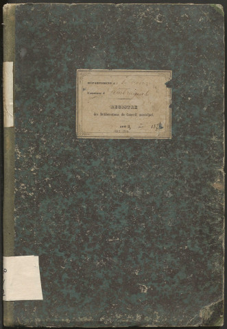 Délibérations du conseil municipal. 1er novembre 1863-05 avril 1874