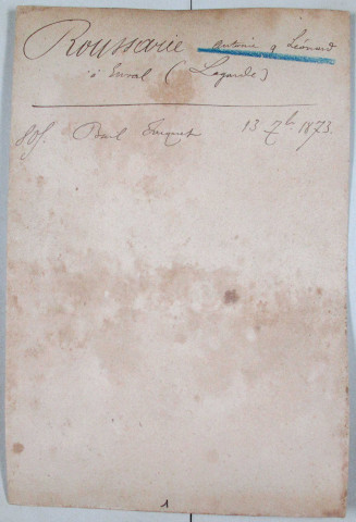 Répertoire alphabétique sur fiches : Roussarie-Salesse
