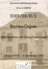 Délibérations du conseil municipal. 16 avril 1791-04 décembre 1795