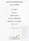 Répertoire chronologique : avril 1764-ventôse an V