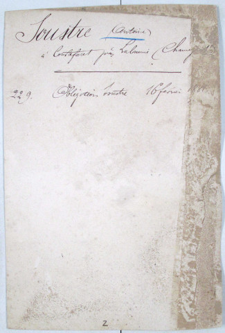 Répertoire alphabétique sur fiches : Soustre-Tersouly