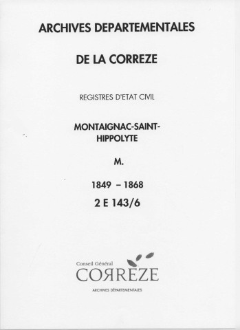 Mariages (1849-1868)