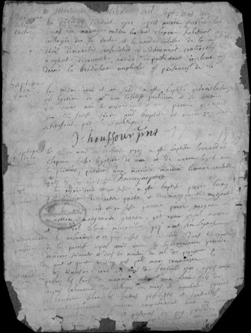 Baptêmes, mariages, sépultures (1701-1719)