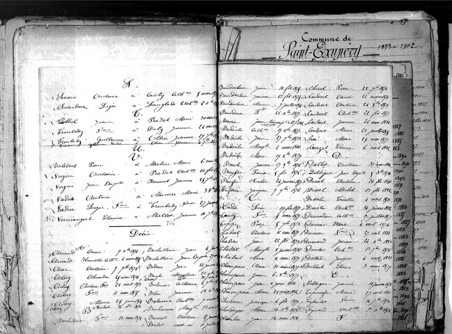 Tables décennales des décès (1873-1882)