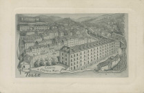 Tulle : "Tulle - Caserne du Champ de Mars". Dessin