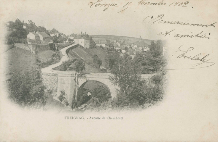 Treignac : "Treignac. - Avenue de Chamberet".