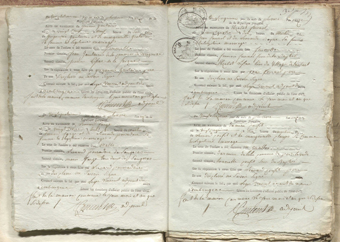 Naissances, mariages, décès (1803-1812)