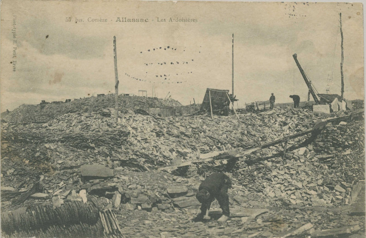 Allassac : "57 bis. Corrèze - Allassac - les ardoisières".