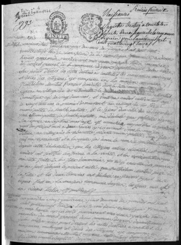 Naissances, mariages, décès (1793-1802)