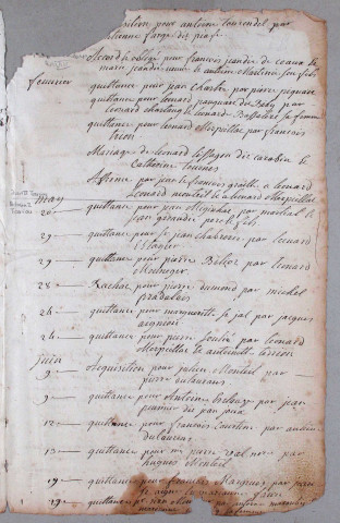 Répertoire chronologique : mai 1763-thermidor an VIII