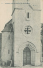 Madranges : "1. - Portail et base du clocher de Madranges.".