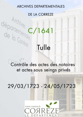 29 janvier 1723-24 mai 1723