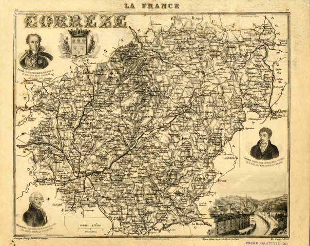 Carte de la Corréze.