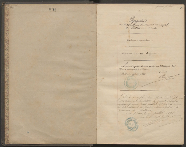 Délibérations du conseil municipal. 15 janvier 1899-25 mars 1917
