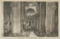 Beaulieu-sur-Dordogne : "Beaulieu - Intérieur de l'église - la nef".