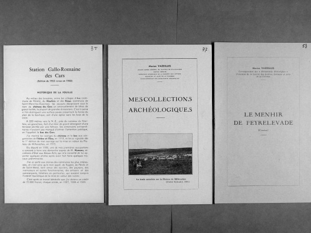 Articles, fascicules.