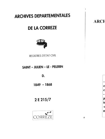 Décès (1849-1868)