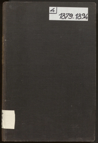 Délibérations du conseil municipal. 13 novembre 1879-3 mai 1894