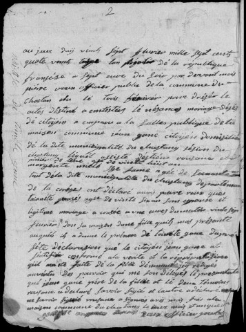 Naissances, mariages, décès (1793-1802)