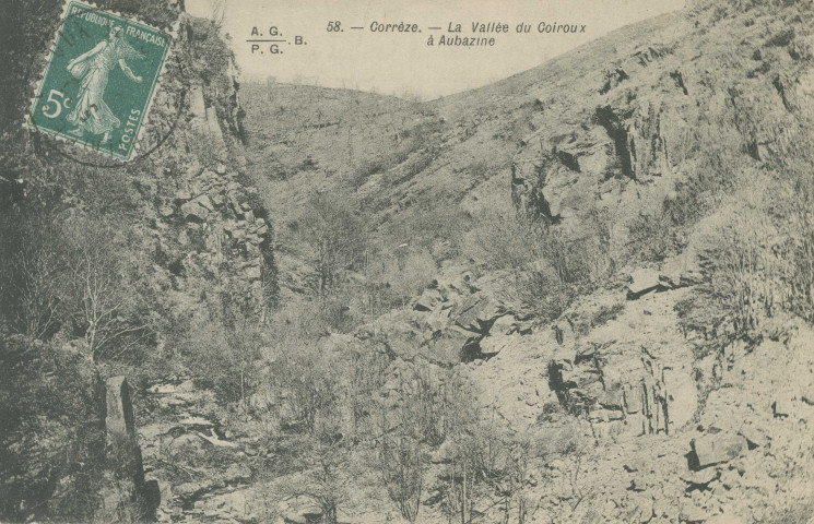 Aubazine : "58. Corrèze - La vallée du Coiroux à Aubazine ".