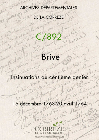16 décembre 1763-20 avril 1764