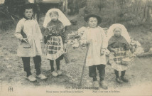 Folklore : "1678 - Types limousins - Nous nous en allons à la foire.". Texte en langue limousine.