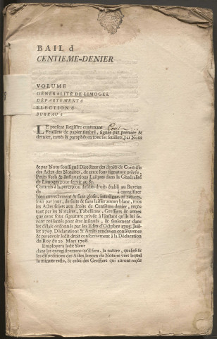 20 mars 1764-28 février 1768