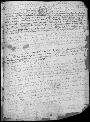 Baptêmes, mariages, sépultures (1675-1733)