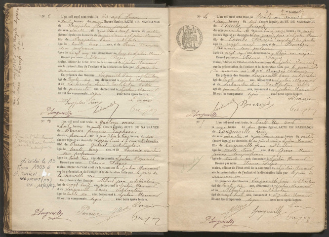 Naissances (1903-1942).