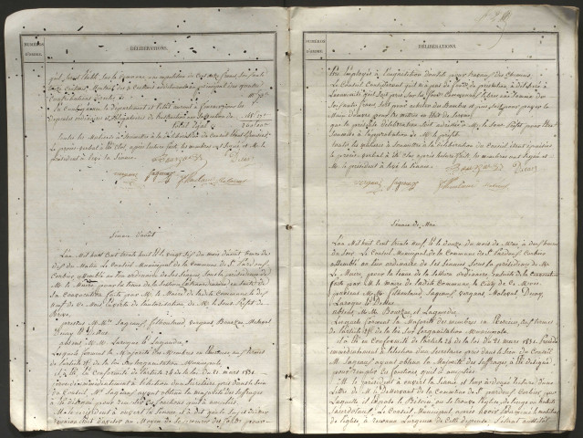 Délibérations du conseil municipal. 20 mai 1838-22 juin 1851