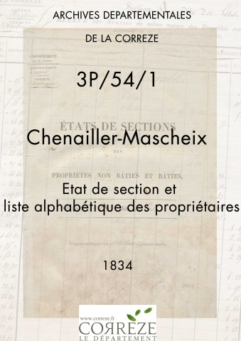 État de section et liste alphabétique de propriétaires