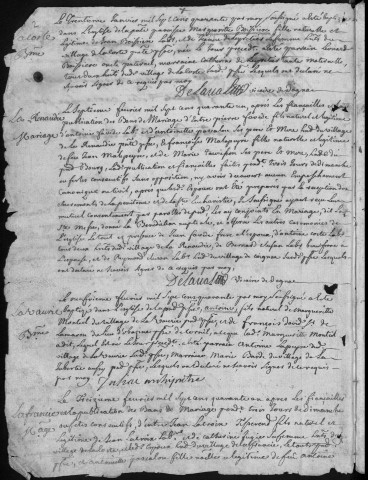 Baptêmes, mariages, sépultures (1741-1769)