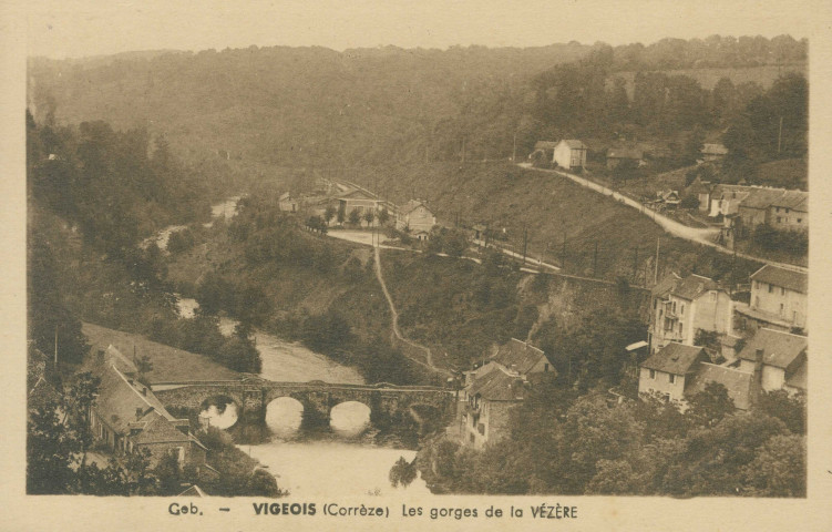 Vigeois : "Vigeois (Corrèze) Les gorges de la Vézère".