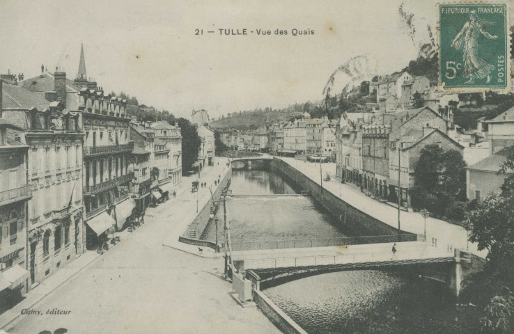 Tulle : "21 - Tulle - Vue des quais".