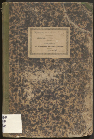 Délibérations du conseil municipal. 22 octobre 1854-9 février 1868