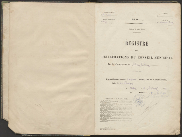 Délibérations du conseil municipal. 22 mai 1881-16 février 1890