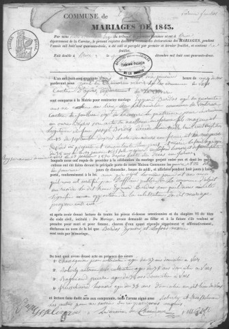 Mariages (1843-1882)