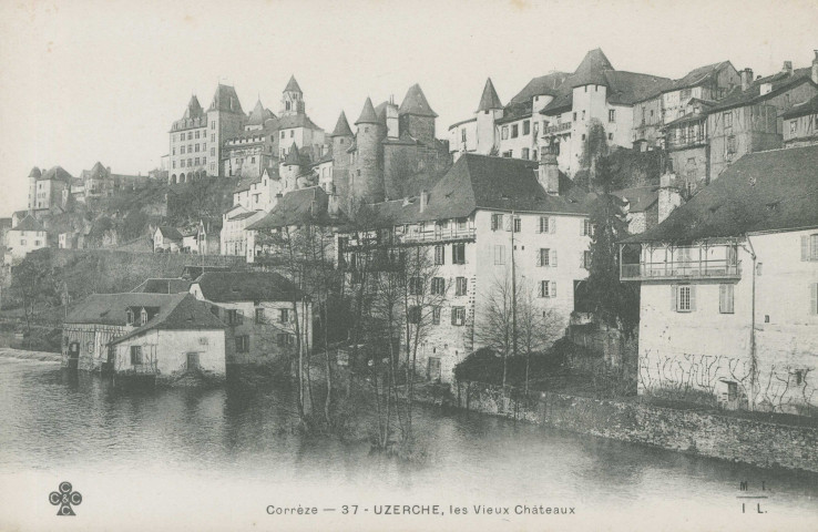 Uzerche : "Corrèze - 37 - Uzerche, les vieux châteaux".